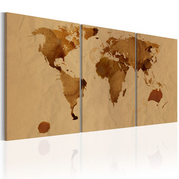 Kép - The World map színes kávét
