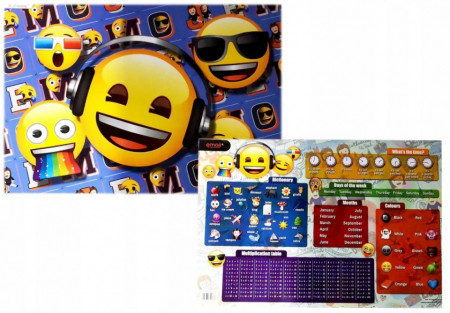 Plansa Birou Laminata, St.Majewski, 2 Fete, Emoji