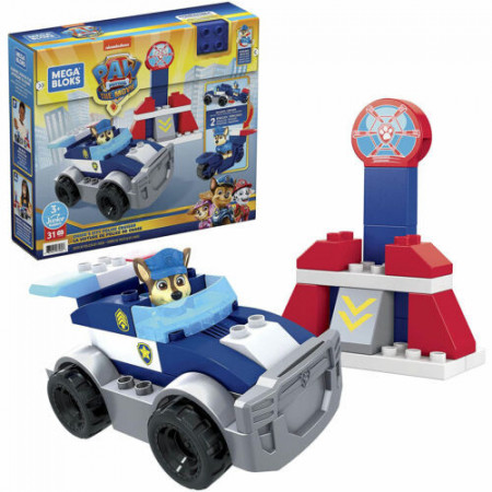Set de constructie Mega Bloks - Paw Patrol, Chase cu masina de politie, 31 piese