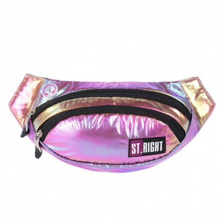 Borseta Brau Rigida, 2 Compartimente, St.Majewski, Impermeabila, Reglabil Intre 86 - 128 cm, St.Majewski, Colectia St.Right - HOLO MULTICOLOR WB02, 30x14.5x7cm