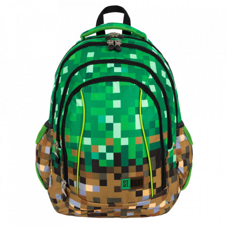 Ghiozdan Scolar 4 Compartimente, St.Majewski, Ergonomic, Impermeabil, Colectia St.Right - PX BP04 43x32x20cm