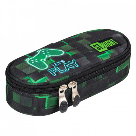 Penar Borseta Rigid, cu 1 Compartiment si Clapeta Interioara, Colectia St.Right - Dark Game PC01 23x9,5x6cm