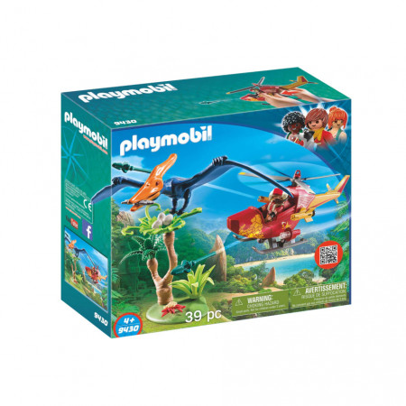 Playmobil Dinos - Elicopter si pterodactil, 9430, 39pcs, +