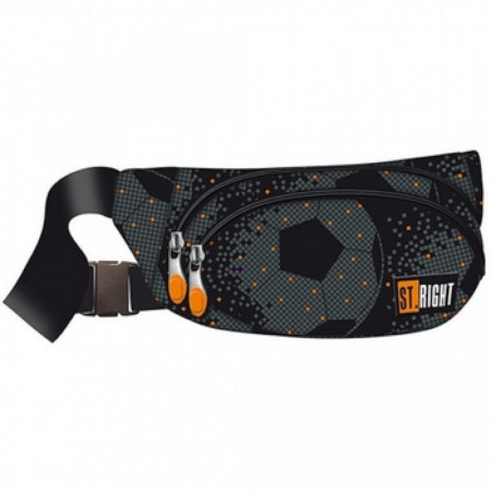 Borseta Brau Rigida, 2 Compartimente, St.Majewski, Impermeabila, Reglabil Intre 86 - 128 cm, St.Majewski, Colectia St.Right - FootBall WB02, 30x14.5x7cm