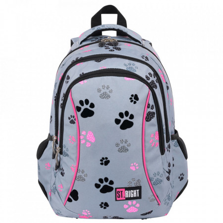 Ghiozdan Prescolari, Ergonomic, Impermeabil, Elemente Reflectorizante, Colectia St.Right - Paws BP26, 39x27x17cm