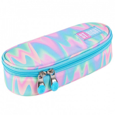 Penar Borseta Rigid, St.Majewski cu Clapeta Interioara, Suplimentara, Multifunctionala, Colectia St.Right - BUBBLE GUM PC01 6x23x9,5cm