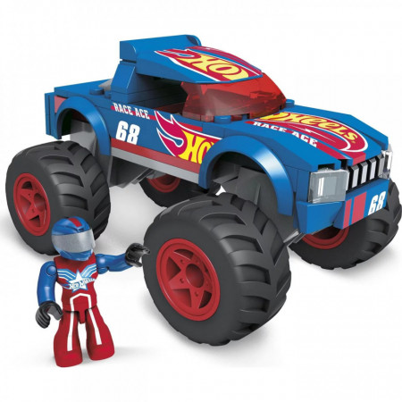 Set de joaca Hot Wheels Monster Trucks - Build Race Ace Monster Truck