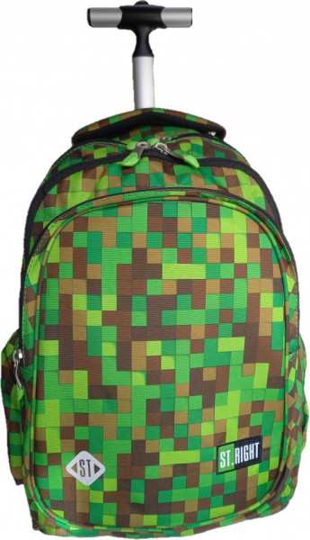 Ghiozdan Troler, 4 Compartimente, St.Majewski, Roti de Silicon, Impermeabil, Colectia St.Right - Master Gamer, TB01, 44x32x25cm