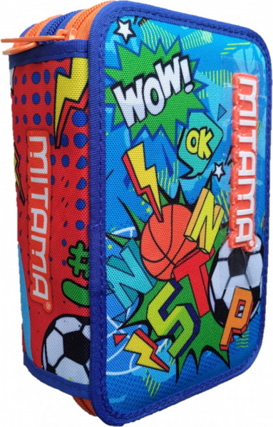 Penar cu 3 Fermoare Echipat, Mitama, Boys, Street Game, 47 Piese, 20x14.5x7.4cm, Multicolor