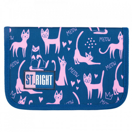 Penar Rigid cu 1 Fermoar si 2 Extensii, St. Majewski, Neechipat, Colectia St.Right - Lazy Cats PC03, 20.5x14x3.5cm