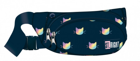 Borseta Brau, 2 Compartimente, St.Majewski, Impermeabila, Colectia St.Right - Rainbow Cats WB02, 30x14.5x7cm
