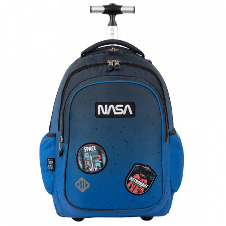 ST.RIGHT Space Moon TB01 - Zaino Con Ruote, Colore Blu - Ideale Per Scuola E Viaggi