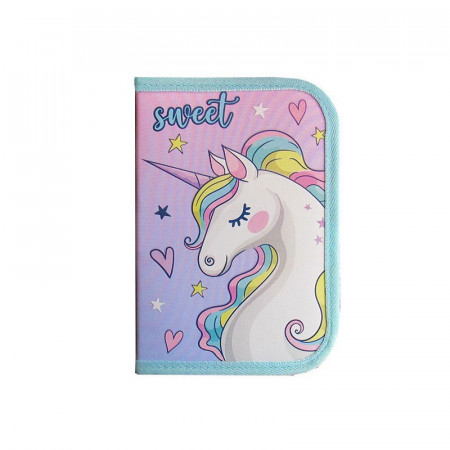 Penar Rigid cu 1 Fermoar si 2 Extensii, St.Majewski, Neechipat, Colectia Pastel Unicorn PC03 20.5x14x3.5cm