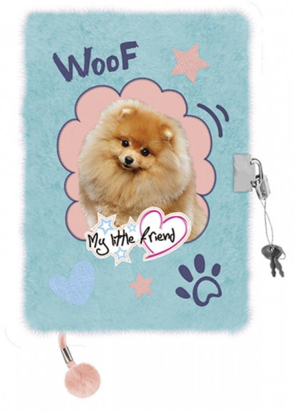 Jurnal cu Lacat, Plusat, St.Majewski, My Little Friend Fluffy Dog A5, 96 foi Dictando