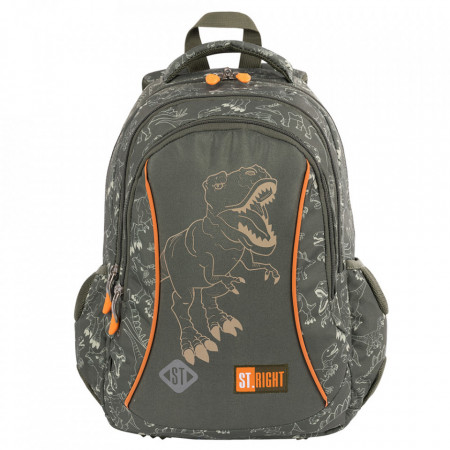 Ghiozdan Prescolari, Ergonomic, Impermeabil, Elemente Reflectorizante, Colectia St.Right - T-Rex Junior BP26, 39x27x17cm