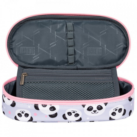Penar Borseta Rigid, cu 1 Compartiment si Clapeta Interioara, Colectia St.Right - Gray Panda PC01 23x9,5x6cm