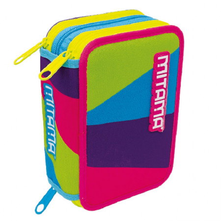 Penar cu 3 Fermoare Echipat, Mitama, Contrast, Fucsia, 47 Piese, 20x14.5x7.4cm