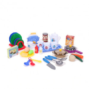 Bucatarie Multifunctionala pentru copii, Malplay, cu sunete, lumini, Chiuveta cu apa, Hota, Cuptor si accesorii, 61 cm