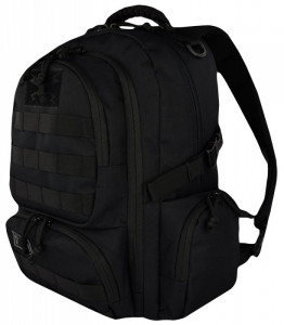 Ghiozdan 4 Compartimente, St.Majewski, Impermeabil, Gama St.Right - Military Black, Format BP36 46x30x20cm