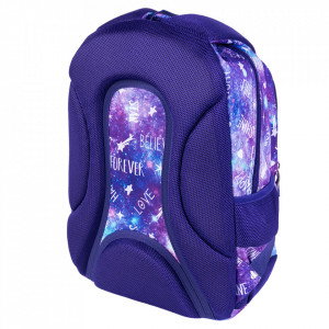 Ghiozdan Prescolari 3 Compartimente, St.Majewski, Maner si Spate Ergonomic, Impermeabil, Elemente Reflectorizante, Colectia St.Right - Galaxy Girl BP26, 39x27x17cm