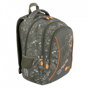 Ghiozdan Prescolari, Ergonomic, Impermeabil, Elemente Reflectorizante, Colectia St.Right - T-Rex Junior BP26, 39x27x17cm