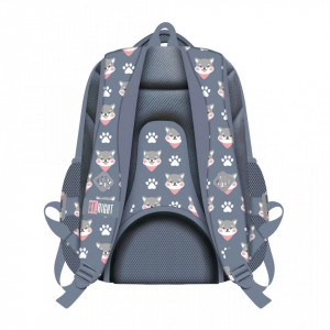 Ghiozdan Scolar 4 Compartimente, St.Majewski, Maner si Spate Ergonomic, Impermeabil, Elemente Reflectorizante, Colectia St.Right - Shiba BP07, 42x30x20cm