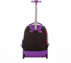 Ghiozdan Tip Troler, Mitama, Roti Silicon, Baza Intarita, Compartiment Bretele, Impermeabil, 47x34X21, 33L Colectia Run Girl Wonderful, Mov