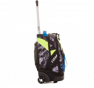 Ghiozdan Tip Troler, Mitama, Roti Silicon, Baza Intarita, Compartiment Bretele, Impermeabil, 47x34X21, 33L Colectia Run Boys Flash, Gri