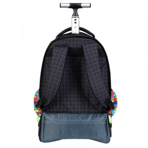 Ghiozdan Troler, 4 Compartimente, St.Majewski, Roti de Silicon, Impermeabil, Colectia St.Right - Xd Blocks, TB01, 44x32x25cm