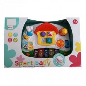 Jucarie ,,Ferma" MalPlay ,Interactiva si Educativa tip Masuta cu Activitati, Sunete si Lumini , Pian si Figurine