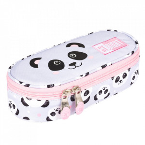 Penar Borseta Rigid, cu 1 Compartiment si Clapeta Interioara, Colectia St.Right - Gray Panda PC01 23x9,5x6cm
