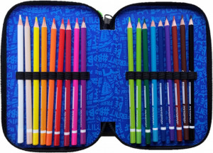 Penar cu 3 Fermoare Echipat, Mitama, Boys, City Bro, 47 Piese, 20x14.5x7.4cm, Albastru cu Verde