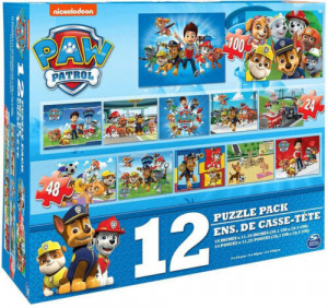 Puzzle 12 in 1 Paw Patrol, 5 x 24 / 5 x 48 / 2 x 100 piese