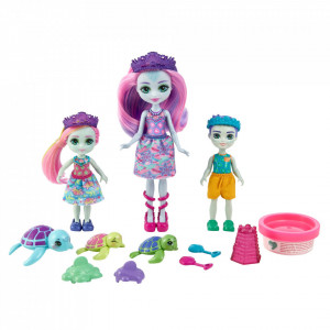 Set de joaca Tinsley Turtle si familia de broaste testoase Enchantimals Royal Ocean Kingdom