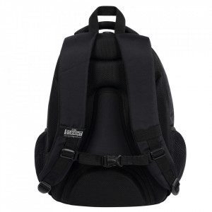 Ghiozdan Scolar, 4 Compartimente, Ergonomic, Impermeabil, Colectia St.Right Black BP05, 42x30x19cm