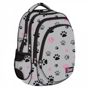 Ghiozdan Scolar cu 4 Compartimente, St.Majewski, Ergonomic, Impermeabil, Elemente Reflectorizante, Colectia St.Right - Paws BP06 42x31x22cm