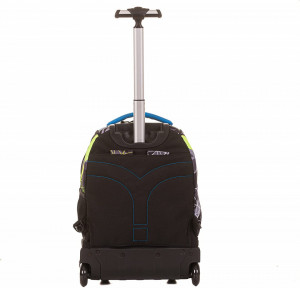 Ghiozdan Tip Troler, Mitama, Roti Silicon, Baza Intarita, Compartiment Bretele, Impermeabil, 47x34X21, 33L Colectia Run Boys Flash, Gri