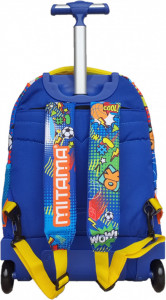 Ghiozdan Tip Troler, Mitama, Roti Silicon, Baza Intarita, Compartiment Bretele, Impermeabil, 47x34X21, Colectia Run Boys Street Games