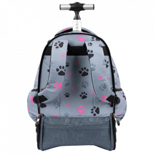 Ghiozdan Tip Troler, St.Right, Roti de Silicon, Impermeabil, Colectia Paws, TB01, 44x32x25cm