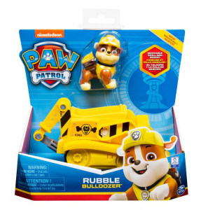 Set figurina cu vehicul Paw Patrol - Rubble, Bulldozer