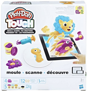 Set Play-Doh Touch Shape and Style Hasbro, 22 piese, cu aplicatie telefon/tableta, Multicolor