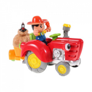 Tractor agricol cu remorca si animale, Malplay 102679