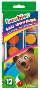 Acuarele Bambino 12 Culori cu Pensula