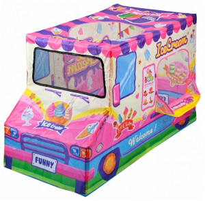 Cort de Joaca pentru Copii, MalPlay, Masina de Inghetata, Roz 115x58x72cm