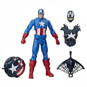 Figurina Titan Hero Spider-Man Maximum Venom - Captain America, 30 cm