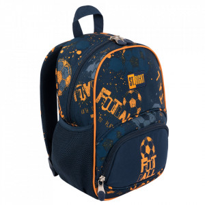 Ghiozdan Gradinita 1 Compartiment, Impermeabil, Elemente Reflectorizante, Colectia St.Right - Soccer Balls BP70, 32x22x11.5cm