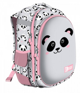 Ghiozdan Prescolari si Scolari, 2 Compartimente, St.Majewski, Ergonomic, Ajustabil pe Inaltime, Colectia St.Right - Grey Panda HB01 39x29x17cm
