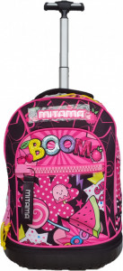 Ghiozdan Tip Troler, Mitama, Roti Silicon, Baza Intarita, Compartiment Bretele, Impermeabil, 47x34X21, Colectia Run Girl Candy Boom