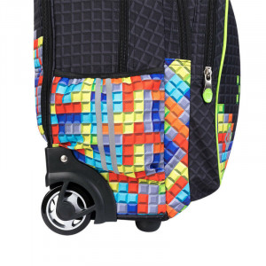 Ghiozdan Troler, 4 Compartimente, St.Majewski, Roti de Silicon, Impermeabil, Colectia St.Right - Xd Blocks, TB01, 44x32x25cm