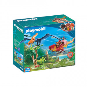 Playmobil Dinos - Elicopter si pterodactil, 9430, 39pcs, +